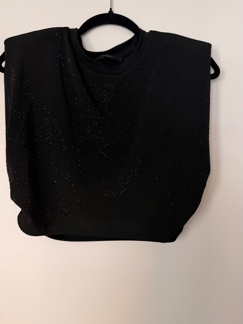 All Saints Black Sleeveless Studded Top - Women's